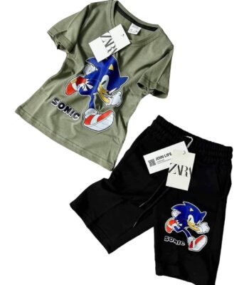 Ježek Sonic - černá a olivová