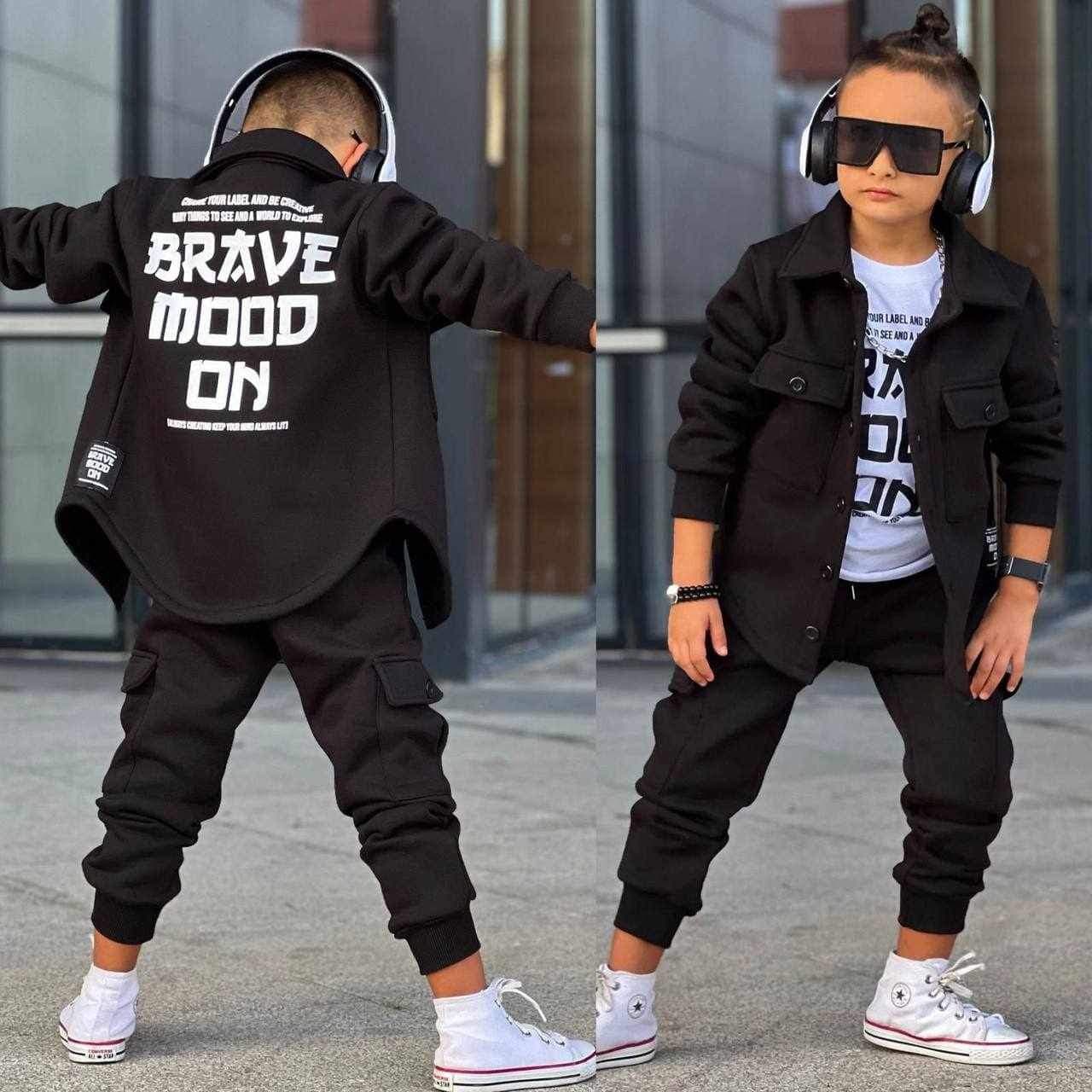 Izolovaná trojitá sada BRAVE1 Zateplená tepláková souprava BRAVE - černá