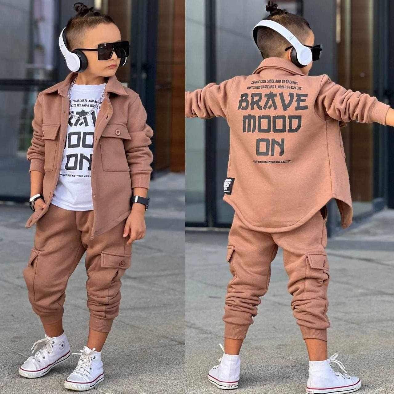 Izolovaná trojitá sada BRAVE2 Zateplená tepláková souprava BRAVE - hnědá