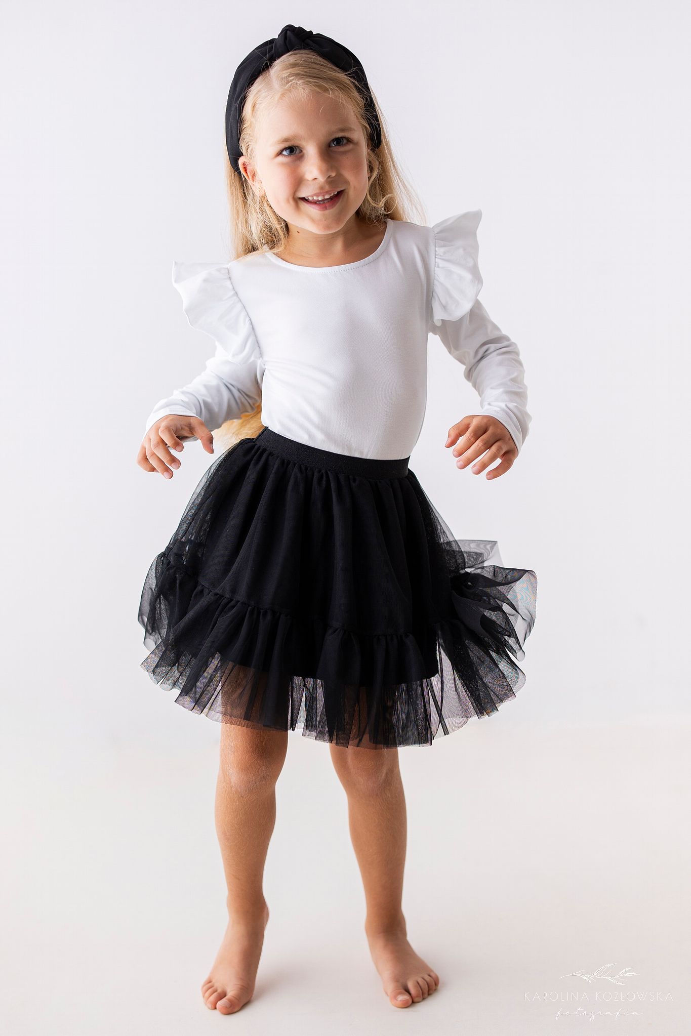 Dívčí tričko s volánky Dívčí tričko s volánky - bílé