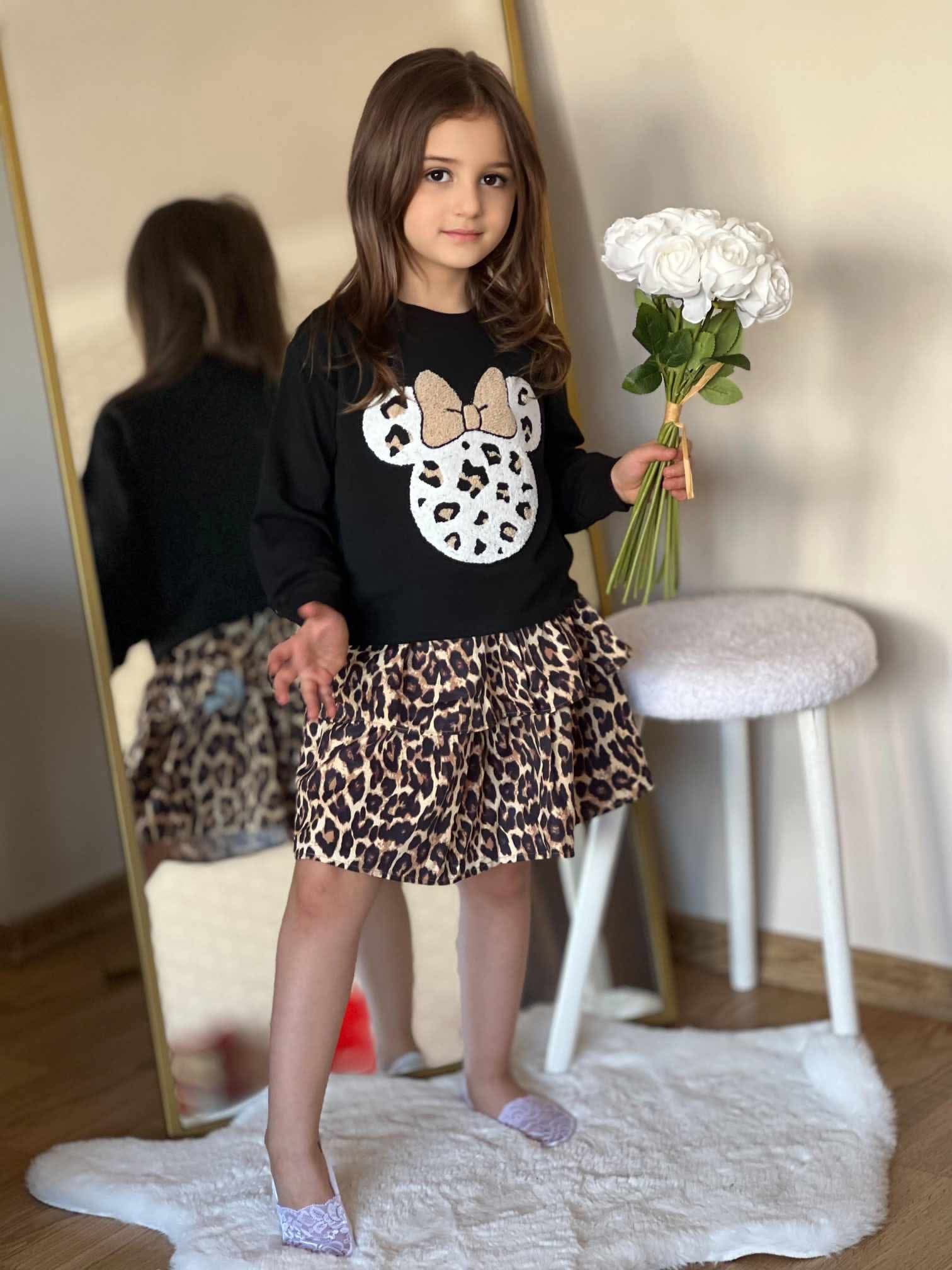 Dívčí set LEO MINNIE Dívčí bavlněná souprava LEO MINNIE #new25 - černá - Obrázek 1