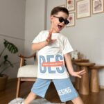 Letný bavlnený komplet CREATE INSPIRE #new25 - bledo-modrý