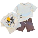 Letný bavlnený komplet DONT DESTROY IT #new25 - hnedý