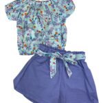 Letný komplet Cartoon flowers #new25 - fialkový