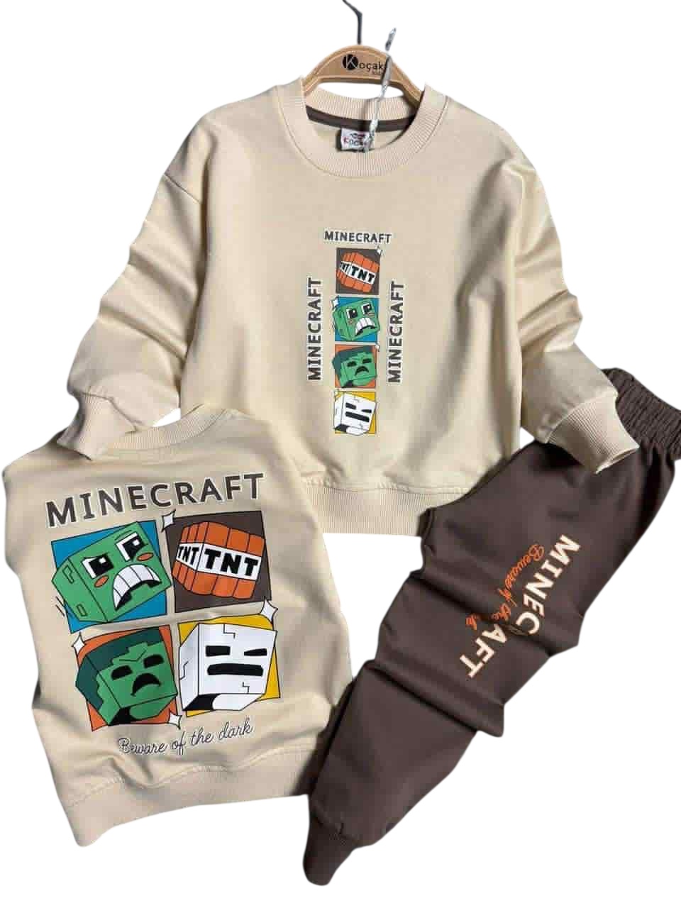 Tepláková bavlnená súprava minecraft #new25 - bežovo-hneda Bavlněná tepláková souprava DESING - béžová a modrá (nová) (Kópia) (Kópia) (Kópia) (Kópia) (Kópia) (Kópia) (Kópia) - Obrázek 1