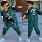 Teplákový bavlnený trojkomplet A LEAGUE - zelený