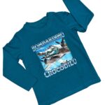 Bavlnený nátelník BOMBARDINO CROCODILO - petrolejový