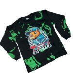 Bavlnený nátelník KAPYBARA - čierny