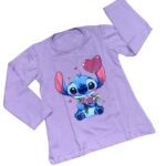 Bavlnený nátelník Lilo & Stitch - fialový