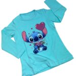 Bavlnený nátelník Lilo & Stitch - mätový