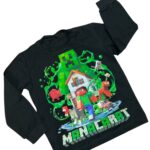 Bavlnený nátelník MINECRAFT - čierny