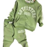 Bavlnený teplákový komplet OUTFITTERS - zelený