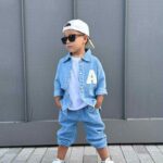 Rifľový trojkomplet s nátelníkom A - modrý