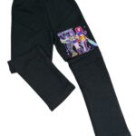 Zateplené bavlnené legíny HUNTR/X - čierne