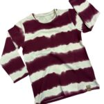 Bavlnený pásikavý nátelník MIMI - bordový