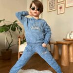 Teplákový BATIK komplet BE STRONG - modrý