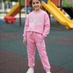 Teplákový JEANS BATIK komplet ANGEL - pudrový