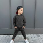 Teplákový JEANS BATIK komplet NY Brooklyn s kapucňou - čierny