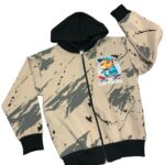 Zateplená bomberová bavlnená mikina KAPYBARA - bežová