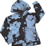 Extra zateplená mikina s kapucňou denis MIMI jesen25 - modro-hnedá