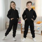 Zateplená tepláková súprava BASIC zima26 - čierna