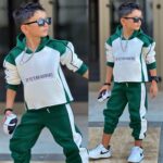 Zateplená tepláková súprava SAY YES jesen25 - zeleno-biela