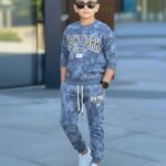 Zateplený teplákový komplet batik NY ORIGINÁL jesen25 - modrý