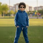 Teplákový bavlnený komplet KOCAK - modrý