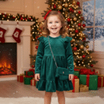 Velúrové kamienkové šaty s kabelkou jesen25 - zelené