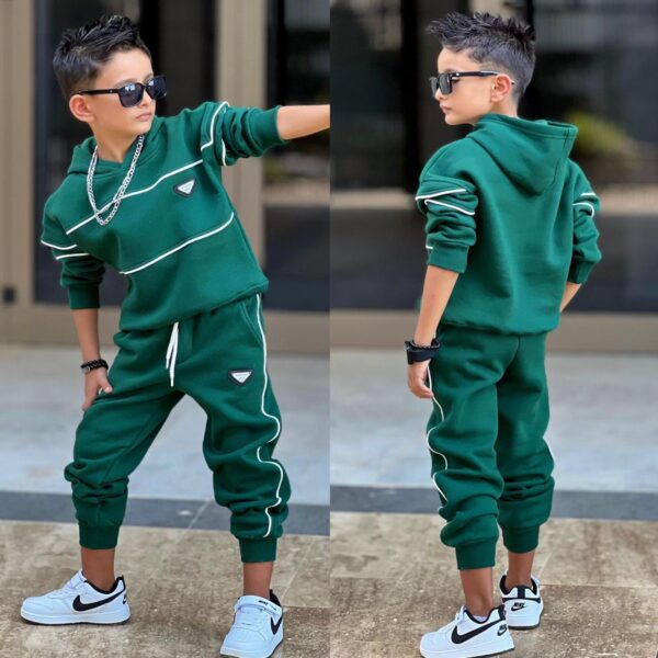 Zateplená tepláková súprava BB jesen25 - zelená