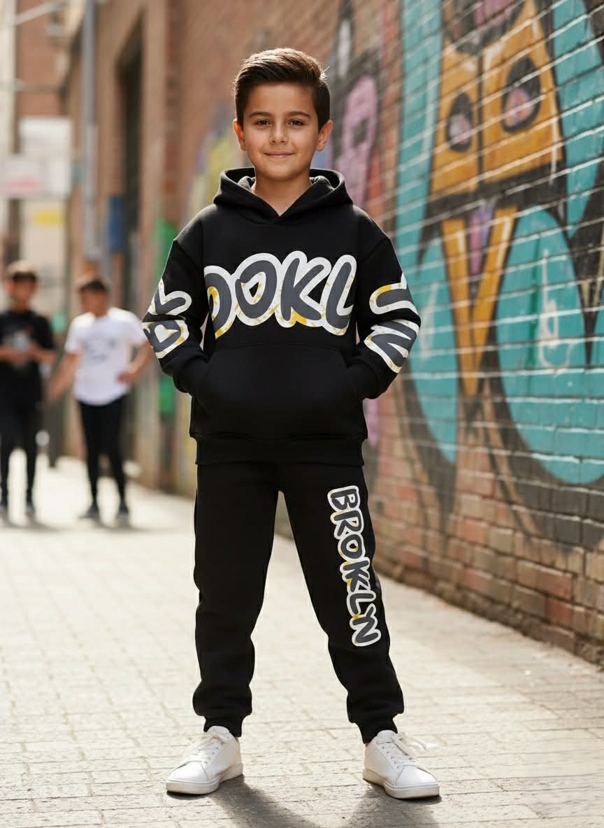 Zateplený komplet BIG BROOKLYN jesen25 - čierny