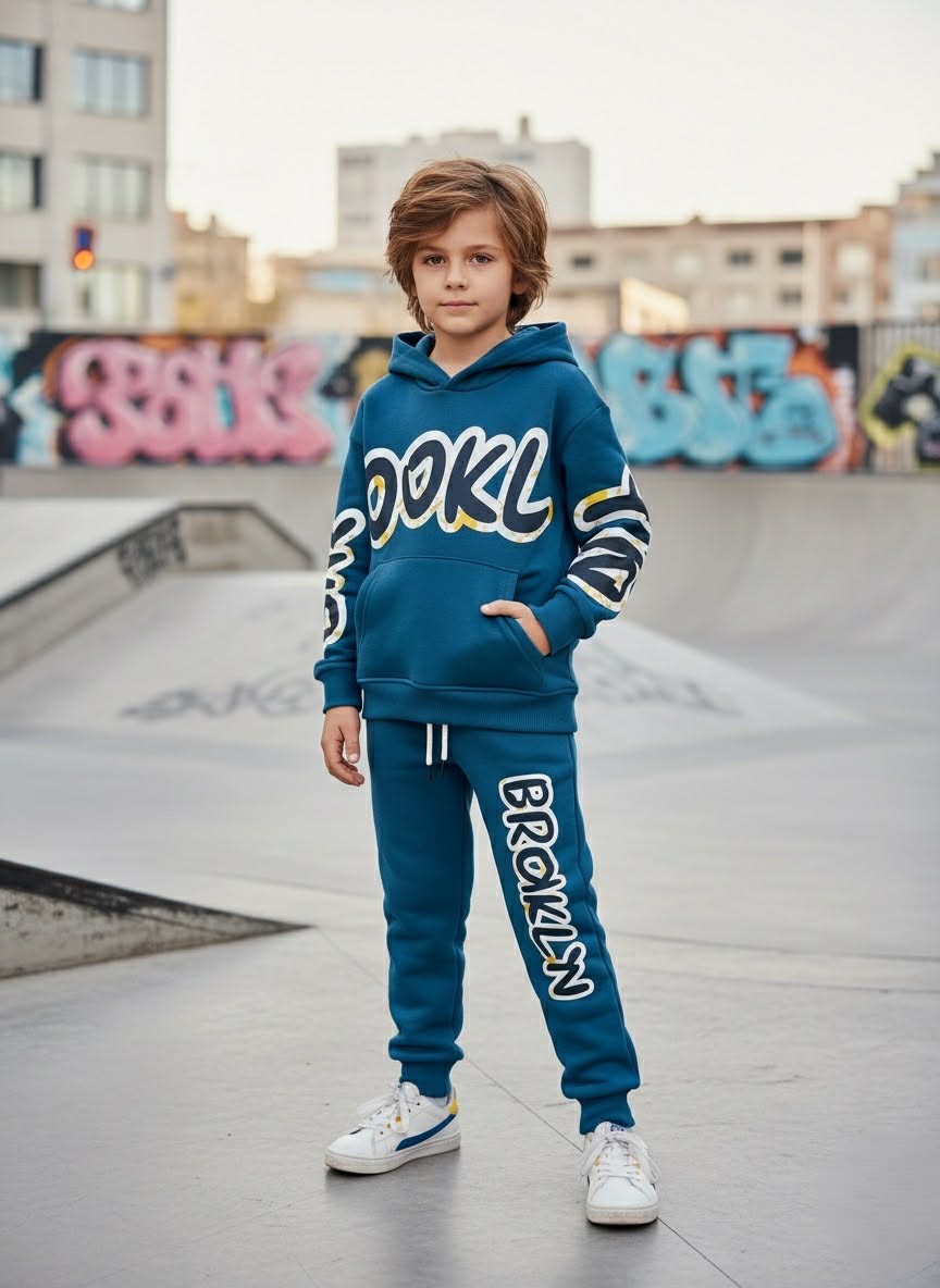 Zateplený komplet BIG BROOKLYN jesen25 - petrol