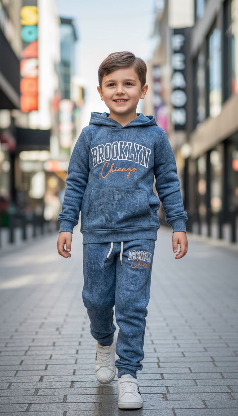 Zateplený komplet BROOKLYN jesen25 - modrý