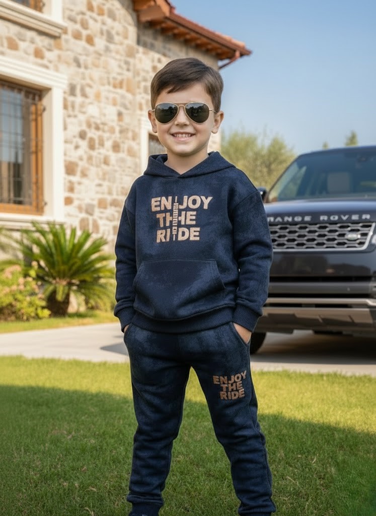 Zateplený komplet ENJOY jesen25 - čierno-šedá