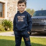 Zateplený komplet ENJOY jesen25 - čierno-šedá