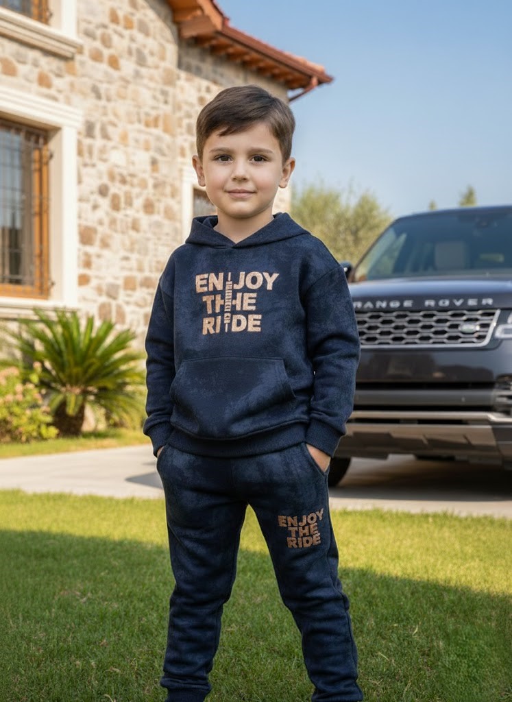 Zateplený komplet ENJOY jesen25 - čierno-šedá