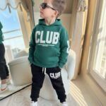 Zateplený teplákový komplet CLUB jesen25 - zelená