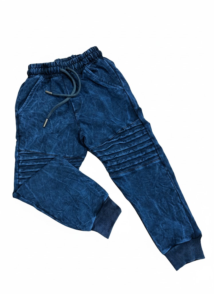 Bavlnené tepláky JEANS - modré
