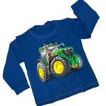 Bavlnený nátelník JOHN DEERE - modrý