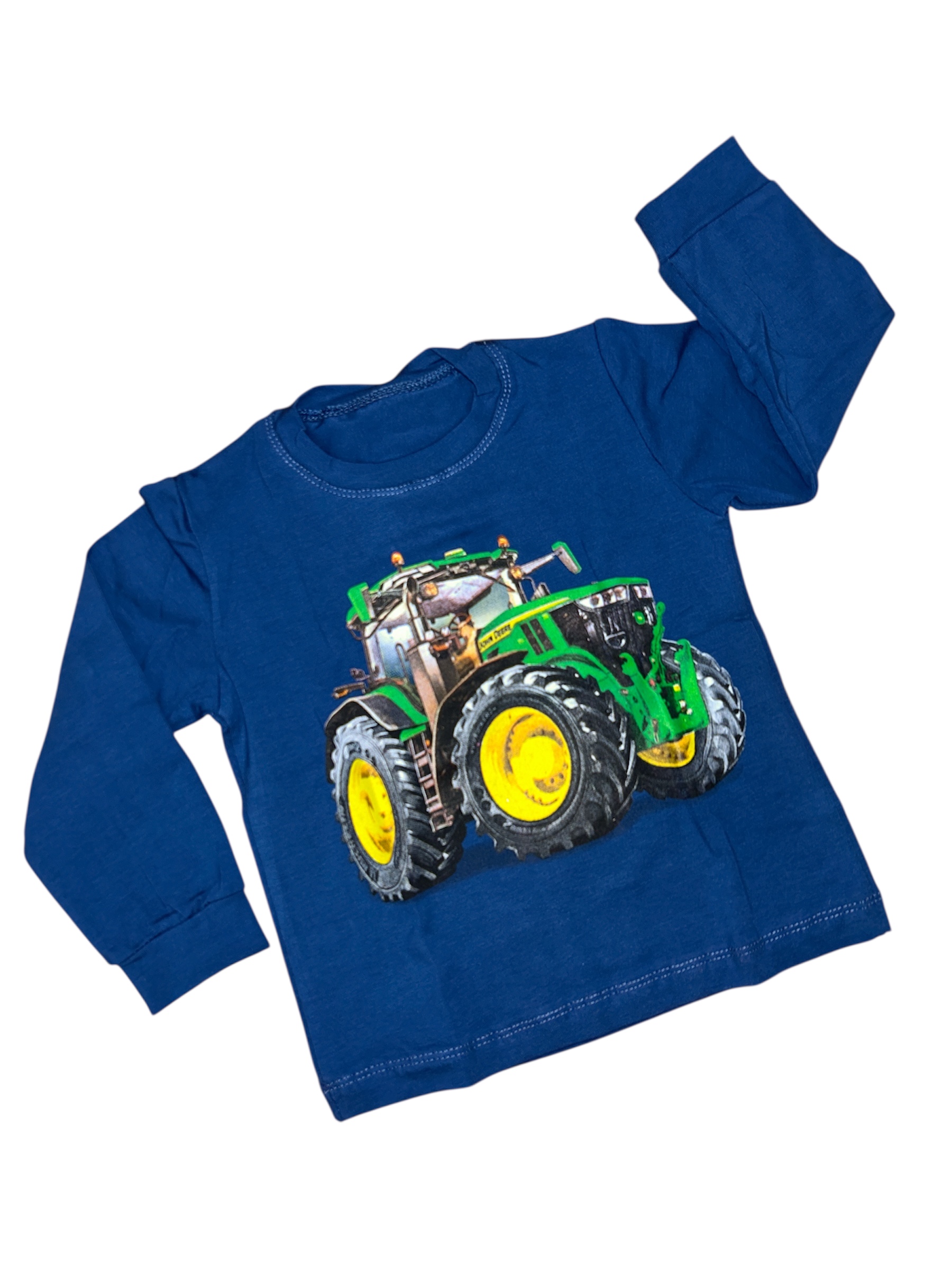 Bavlnený nátelník JOHN DEERE - modrý