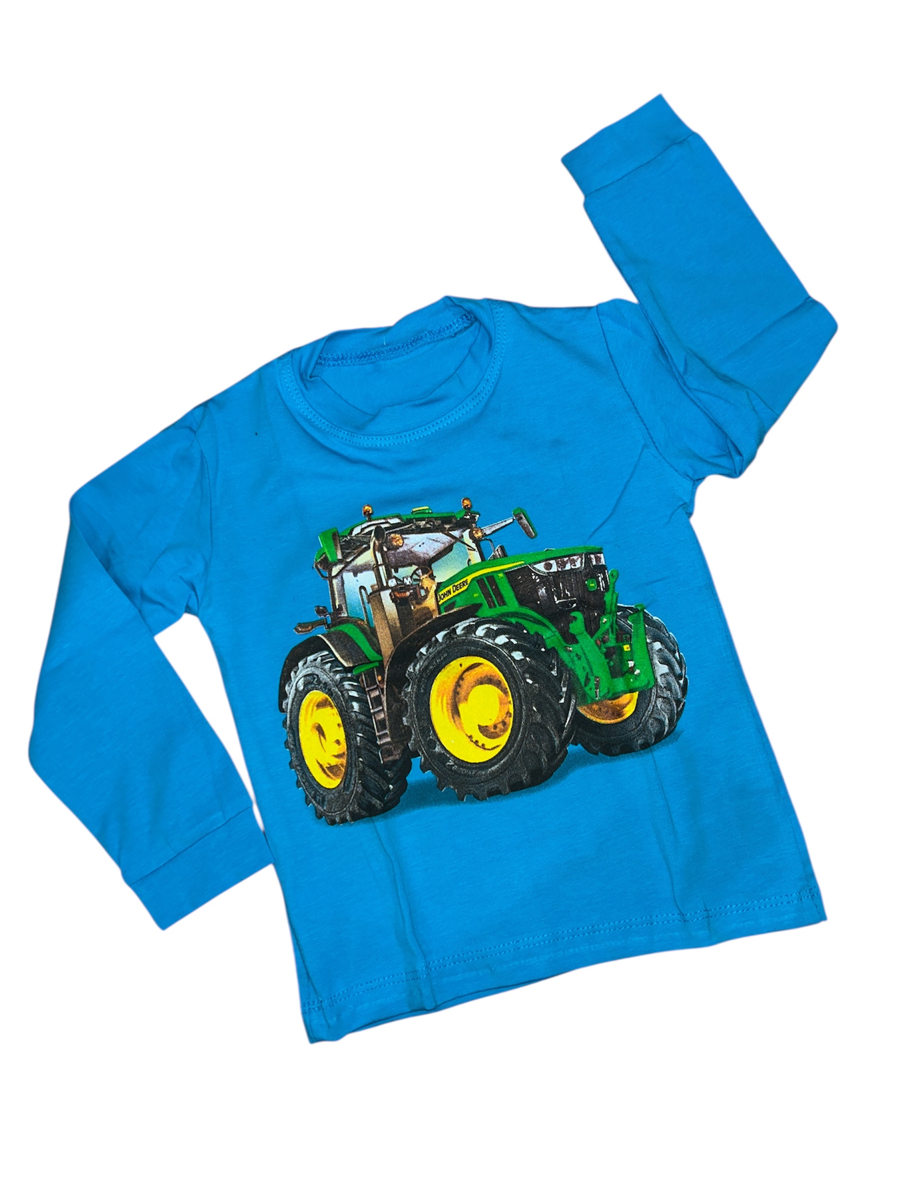 Bavlnený nátelník JOHN DEERE - tyrkys