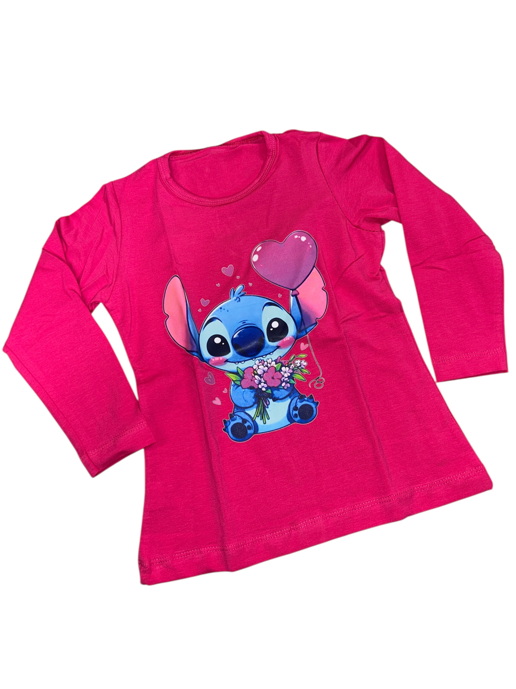 Bavlnený nátelník Lilo a Stitch - ružový