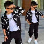 Bavlnený teplákový trojkomplet KING CITY - čierny