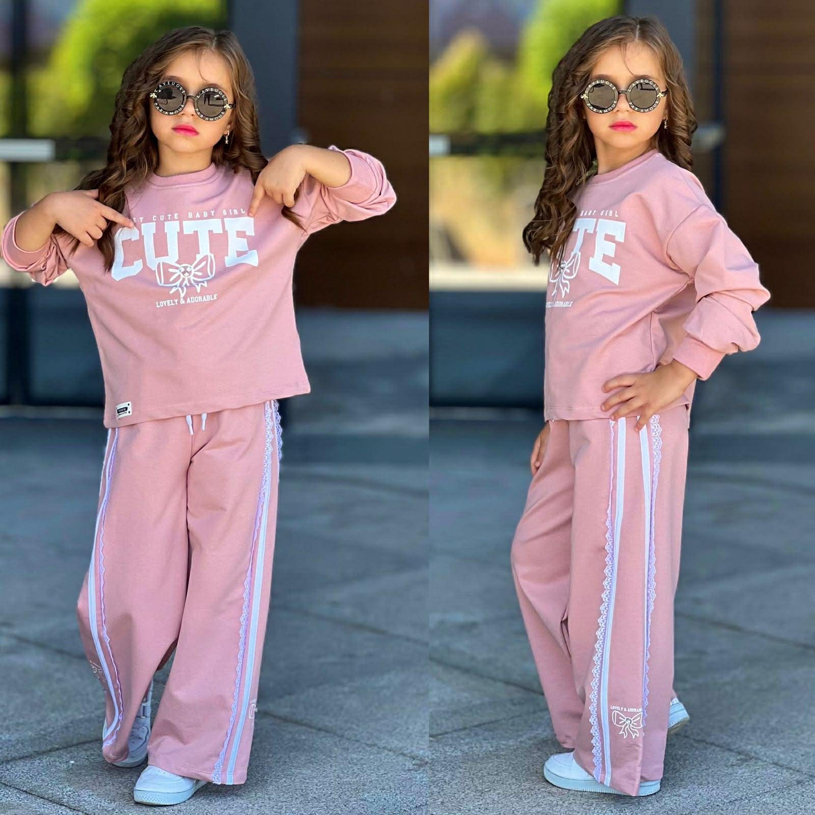 Tepláková súprava CUTE - pudrová