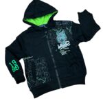 Zateplená bavlnená mikina WORD - čierna