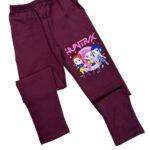 Zateplené bavlnené legíny HUNTRX - bordo