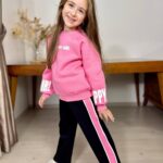 Zateplený komplet HAPPY GIRL - ružová