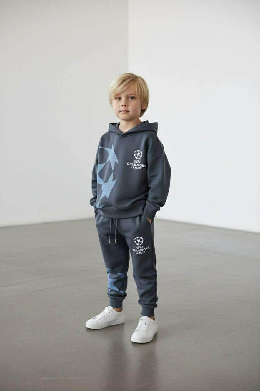 Bavlnená tepláková súprava CHAMPIONS - antracid Bavlnená tepláková súprava CHAMPIONS - antracid