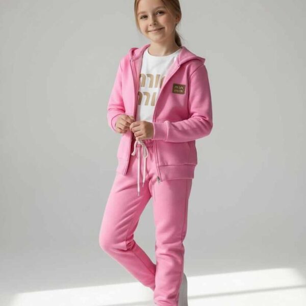 Bavlnený trojkomplet MIN MIN - ružový