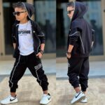 Teplákový 3-komplet s tričkom SUPERIOR - čierny